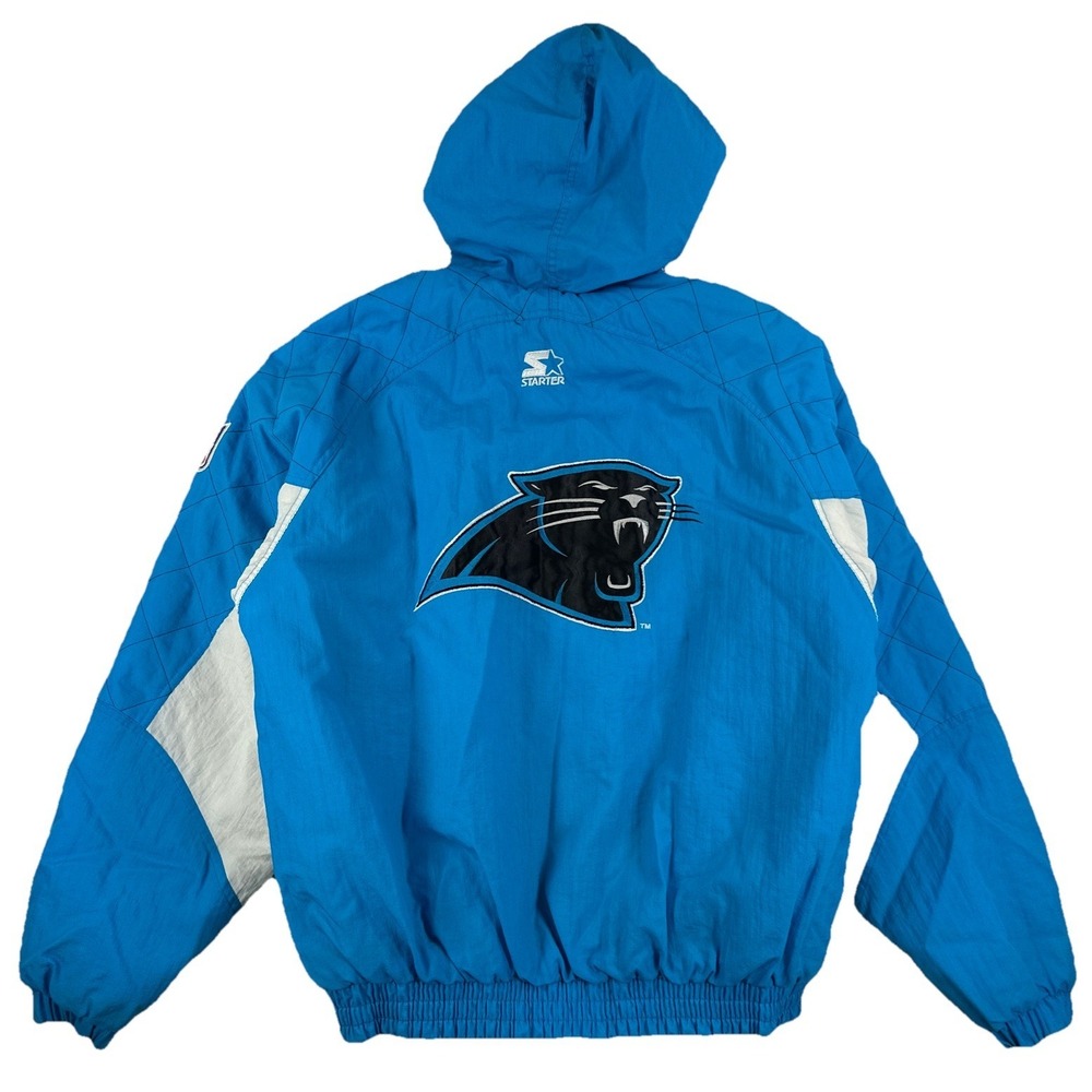Vintage Starter Pro Line Carolina Panthers Puffer Jacket NFL Men's Large - Picture 2 of 14